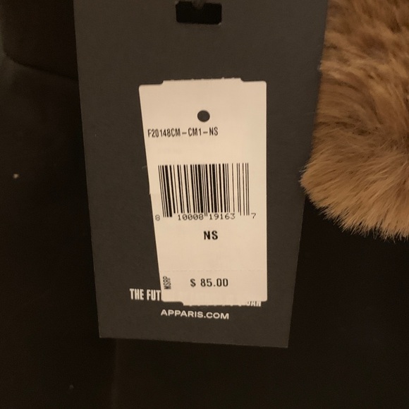 Apparis Cozy Brown Faux Fur Wrap - Picture 4 of 5